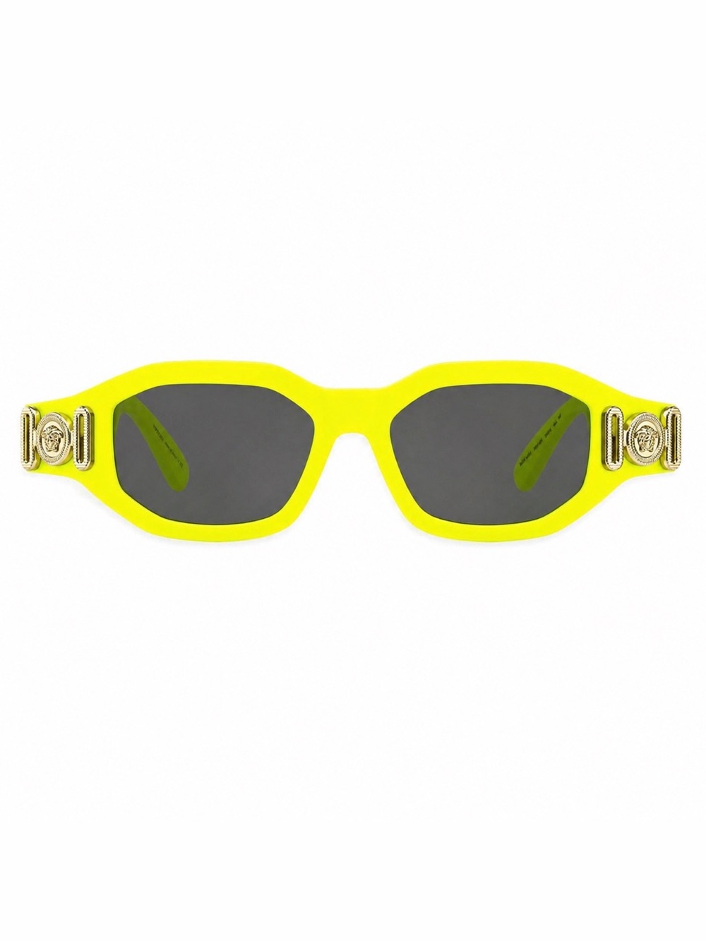 Versace VE 4361 5321/87 Neon Yellow Fluo Square Sunglasses – Grey Lens